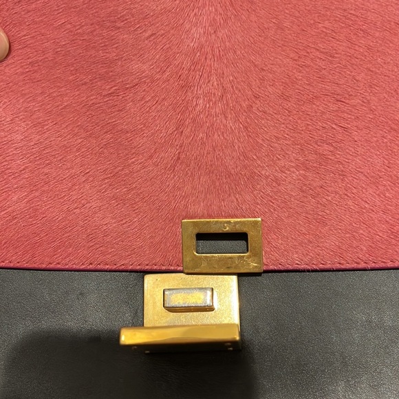 Celine tricolor Trapeze Bag pony hair - Picture 5 of 6